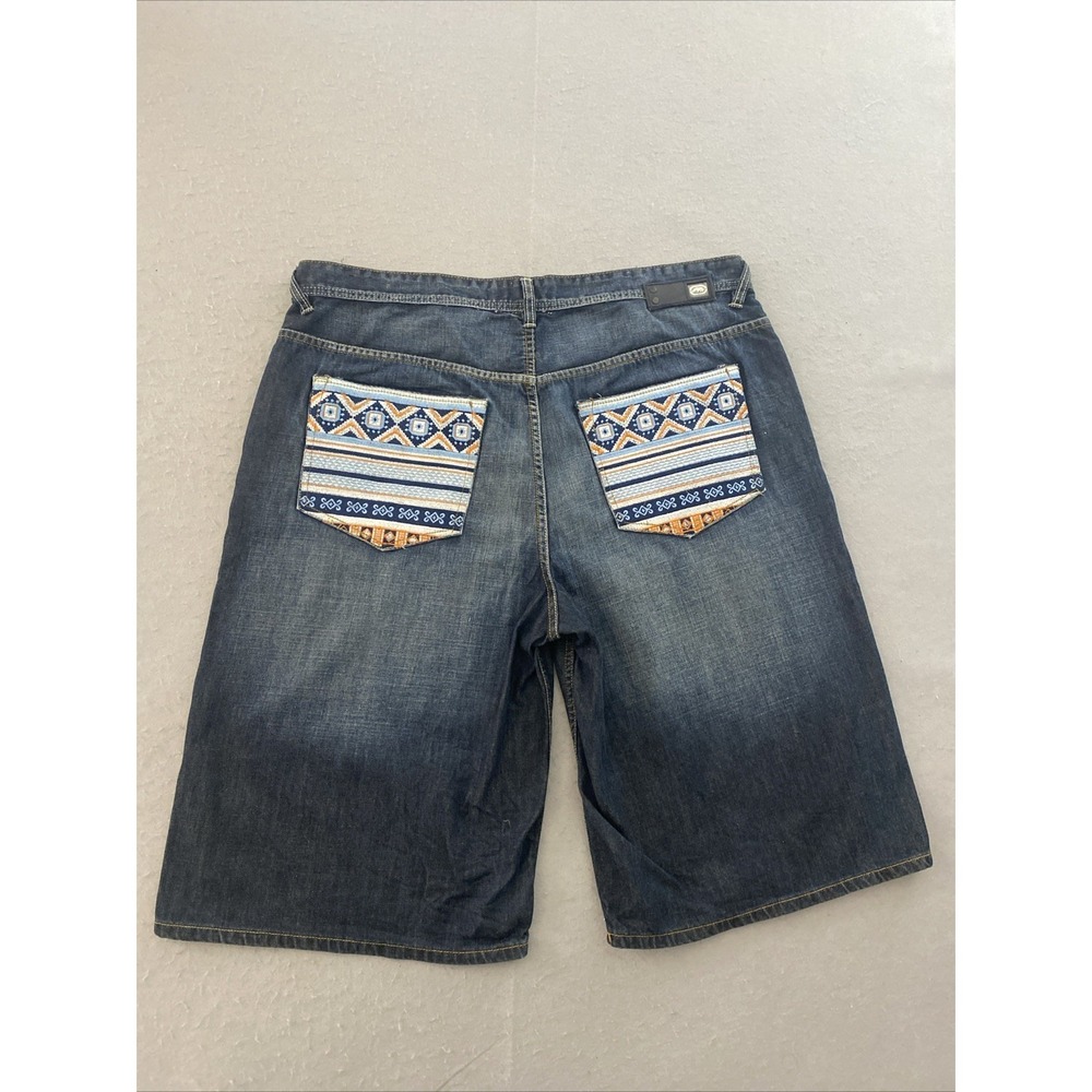 Ecko Unltd Shorts Men's 40 Baggy Fit Denim Skater Grunge Embroidered  Pocket
